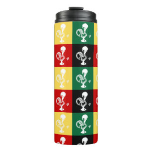 Portugiesischer Rooster von Barcelos farbenprächti Thermosbecher