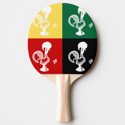 Portugiesischer Rooster von Barcelos farbenprächti Tischtennis Schläger (Vorderseite)