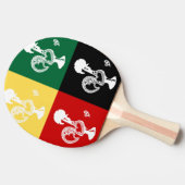 Portugiesischer Rooster von Barcelos farbenprächti Tischtennis Schläger (Seitenansicht)