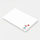 Portugiesischer Rooster von Barcelos in Weiß Post-it Klebezettel (angewinkelt)