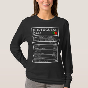 Portugiesischer Vater Ernährung Fakten Nationales  T-Shirt