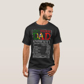 Portugiesischer Vater Nutrition Facts Funny Portug T-Shirt (Vorne ganz)