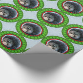 Portugiesischer Wasser-Hund glückliches Howliday Geschenkpapier (Ecke)