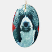 Portugiesischer Wasser-Hund Keramik Ornament (Links)