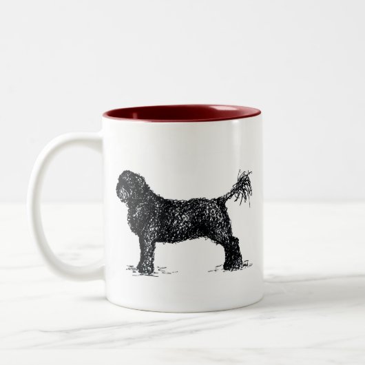 Portugiesischer Wasser-Hund Zweifarbige Tasse (Links)