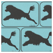 Portugiesischer Wasser-Hundetauchlöwe Stoff (Nahaufnahme)