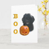 Portugiesischer Wasserdog Boo Karte (Gelbe Blume)