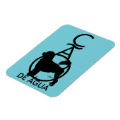 Portugiesischer Wasserdog Stehend Cao de Agua Magnet (Linke Seite)