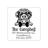 Portugiesischer Wasserhund, benutzerdefinierte Rüc Gummistempel (Prägung)