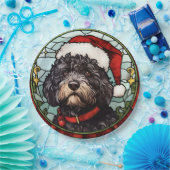 Portugiesischer Wasserhund Festgläserweihnachtsfes Pappteller (Party)