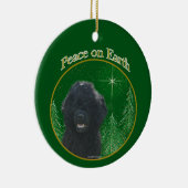 Portugiesischer Wasserhund Frieden Keramik Ornament (Rechts)