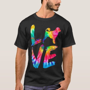 Portugiesischer Wasserhund Gefärbte Krawatte Liebe T-Shirt
