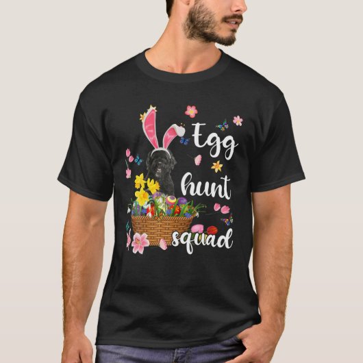 Portugiesischer Wasserhund glücklich Ostertag farb T-Shirt (Vorderseite)
