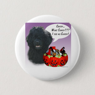 Portugiesischer Wasserhund Halloween Candy Button