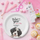 Portugiesischer Wasserhund Hochzeit Danke Pappteller (Party)