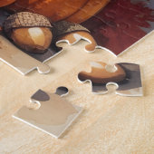 Portugiesischer Wasserhund im Herbst verlässt Ernt Puzzle (Seite)