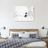 Portugiesischer Wasserhund im Zimmer Leinwanddruck (Insitu (Schlafzimmer))