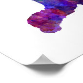 Portugiesischer Wasserhund in Aquarell Poster (Ecke)