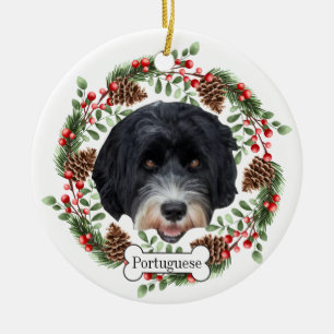 portugiesischer Wasserhund Keramik Ornament