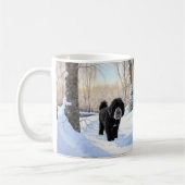 Portugiesischer Wasserhund lässt es zu Weihnachten Kaffeetasse (Links)