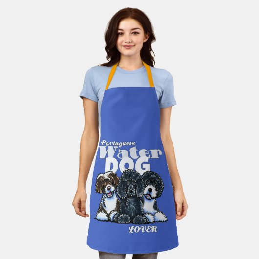 Portugiesischer Wasserhund Lover Schürze (Getragen)