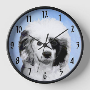 Portugiesischer Wasserhund-Malerei - Original-Hund Uhr