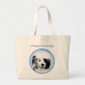 Portugiesischer Wasserhund Malerei PWD Original Hu Jumbo Stoffbeutel (Vorne)