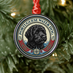 Portugiesischer Wasserhund - Portie Ornament Aus Metall