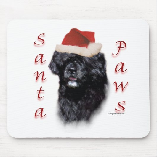 Portugiesischer Wasserhund Santa Paws Mousepad (Vorne)