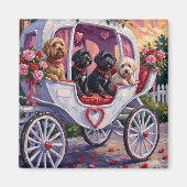 Portugiesischer Wasserhund Valentinstag Magnet (Vorne)