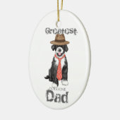 Portugiesischer Wasserhund Vater Keramik Ornament (Links)