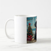 Portugiesischer Wasserhund Vintager Strand Kaffeetasse (Links)
