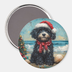Portugiesischer Wasserhund Weihnachten Vintage Str Magnet