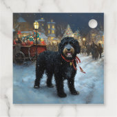 Portugiesischer Wasserhund Weihnachten Weihnachtsz Geschenkanhänger (Rückseite)