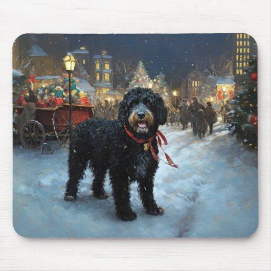 Portugiesischer Wasserhund Weihnachten Weihnachtsz Mousepad (Vorne)