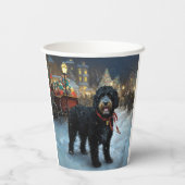 Portugiesischer Wasserhund Weihnachten Weihnachtsz Pappbecher (Rückseite)