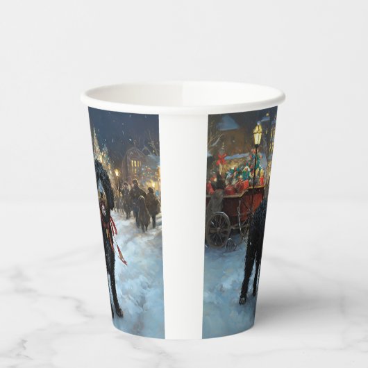 Portugiesischer Wasserhund Weihnachten Weihnachtsz Pappbecher (Links)