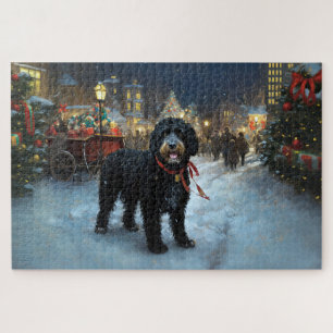 Portugiesischer Wasserhund Weihnachtsfestzeit Puzzle
