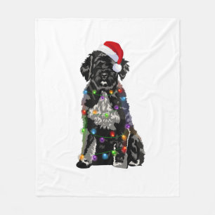 Portugiesischer Wasserhund Weihnachtslicht Weihnac Fleecedecke