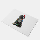 Portugiesischer Wasserhund Weihnachtslicht Weihnac Fußmatte (Schrägansicht)