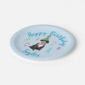 Portugiesischer Wasserhundpapier-Teller der Geburt Pappteller (Schrägansicht)