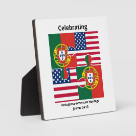 PORTUGIESISCHES AMERIKANISCHES ERBE Christlich Fotoplatte