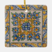 Portugiesisches Azuleijo Premium Square Ornament (Vorderseite)