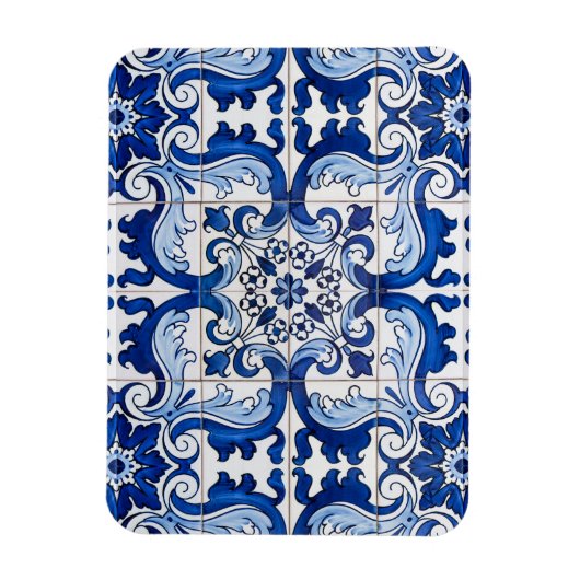 Portugiesisches Azulejo Seamless-Muster Magnet (Vertikal)