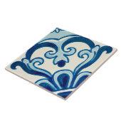 Portugiesisches Azulejos blaues Blumenmuster Fliese (Seite)