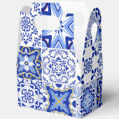 Portugiesisches Blaues Fliesenmuster - Geschenkbox Geschenkschachtel (Offen)