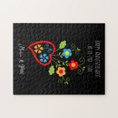 Portugiesisches blühendes Herz Puzzle (Horizontal)