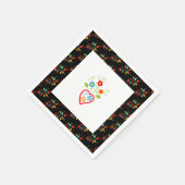 Portugiesisches blühendes Herz Serviette (Ecke)