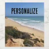 Portugiesisches Coastline Custom Wine Label Weinetikett (Einzelnes Label)