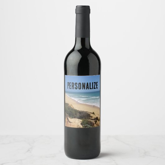 Portugiesisches Coastline Custom Wine Label Weinetikett (Vorderseite)